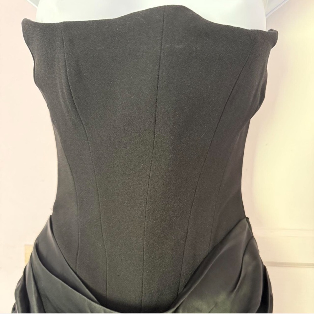 House of CB Black Strapless Draped Maxi Dress - Picture 5 of 6